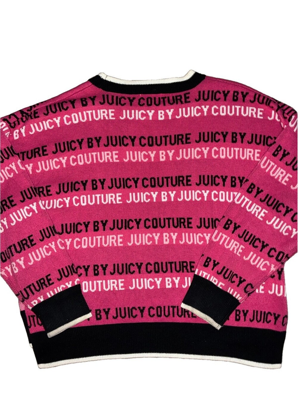 Juicy Couture Women’s Pink Logo Knit Acrylic Crewneck Pullover Sweater XL - Picture 9 of 9